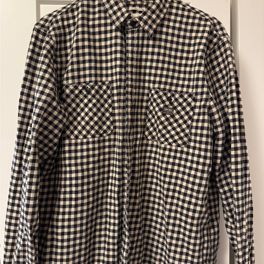 Denim & Supply Ralph Lauren Navy and White Plaid Shirt